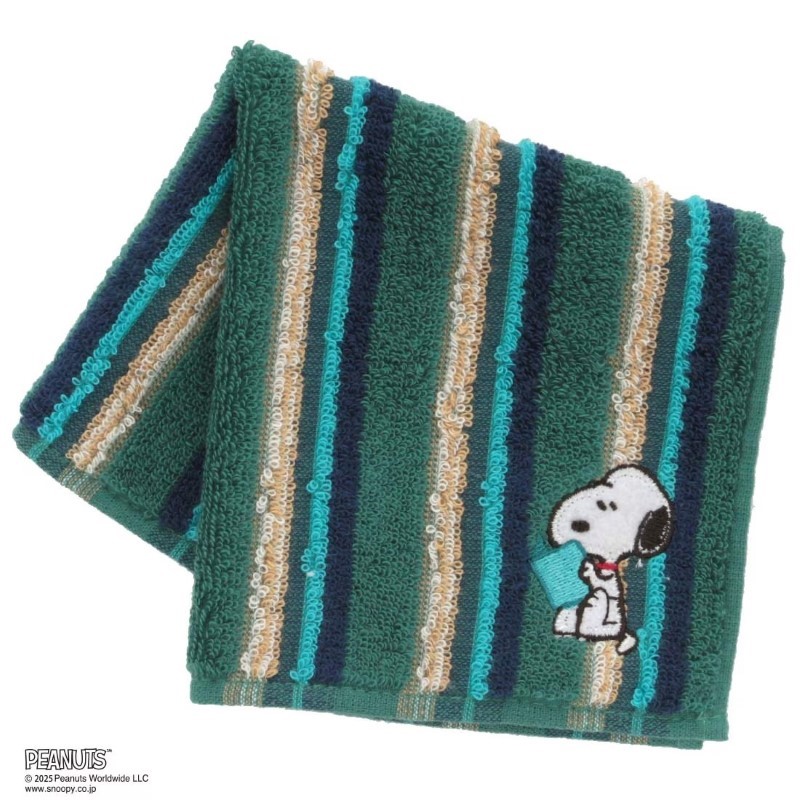 PEANUTS  タオルハンカチ  スタイリッシュボーダー 読書/GR